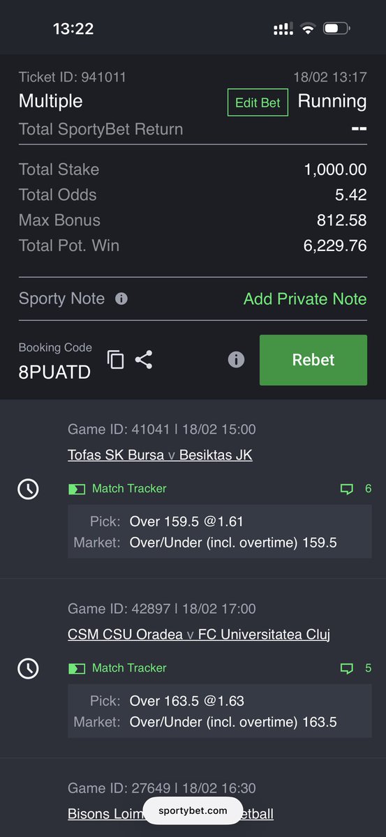 Daily picks for today on SportyBet 🤝