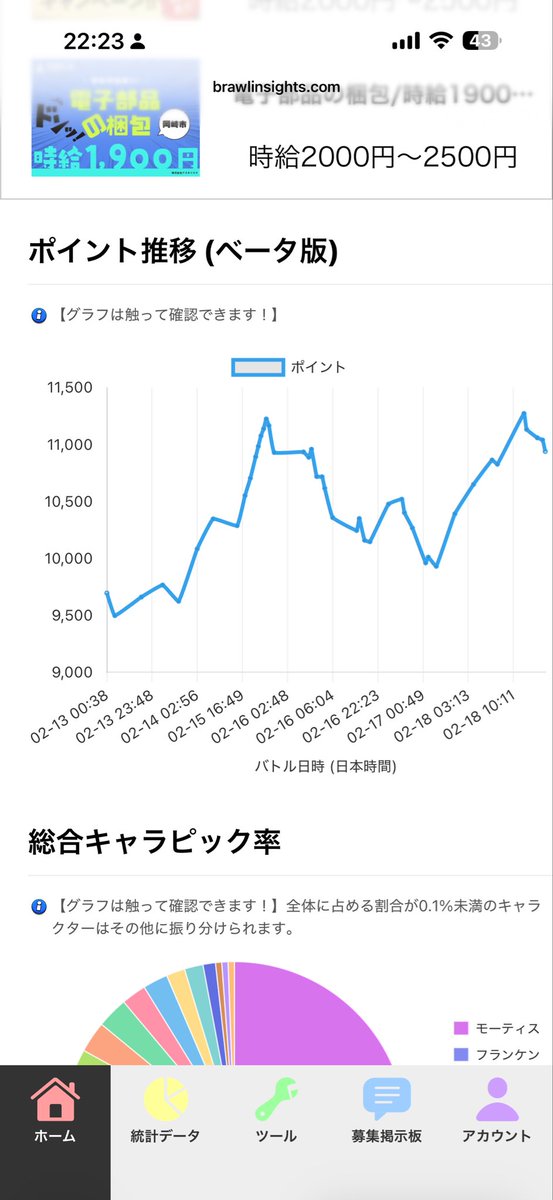 サブ垢のレートこれで詰んだんだw
