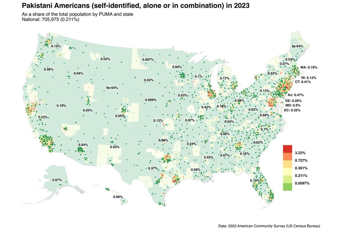 WhitePapersPol's tweet image. The Pakistani population of the United States has increased 250% since 2000.

More than 705,000 Pakistanis now live in the US. 60% are foreign-born.

Given Britain's issues with Pakistani rape gangs perhaps Americans should be worried the US Pakistani population is skyrocketing.