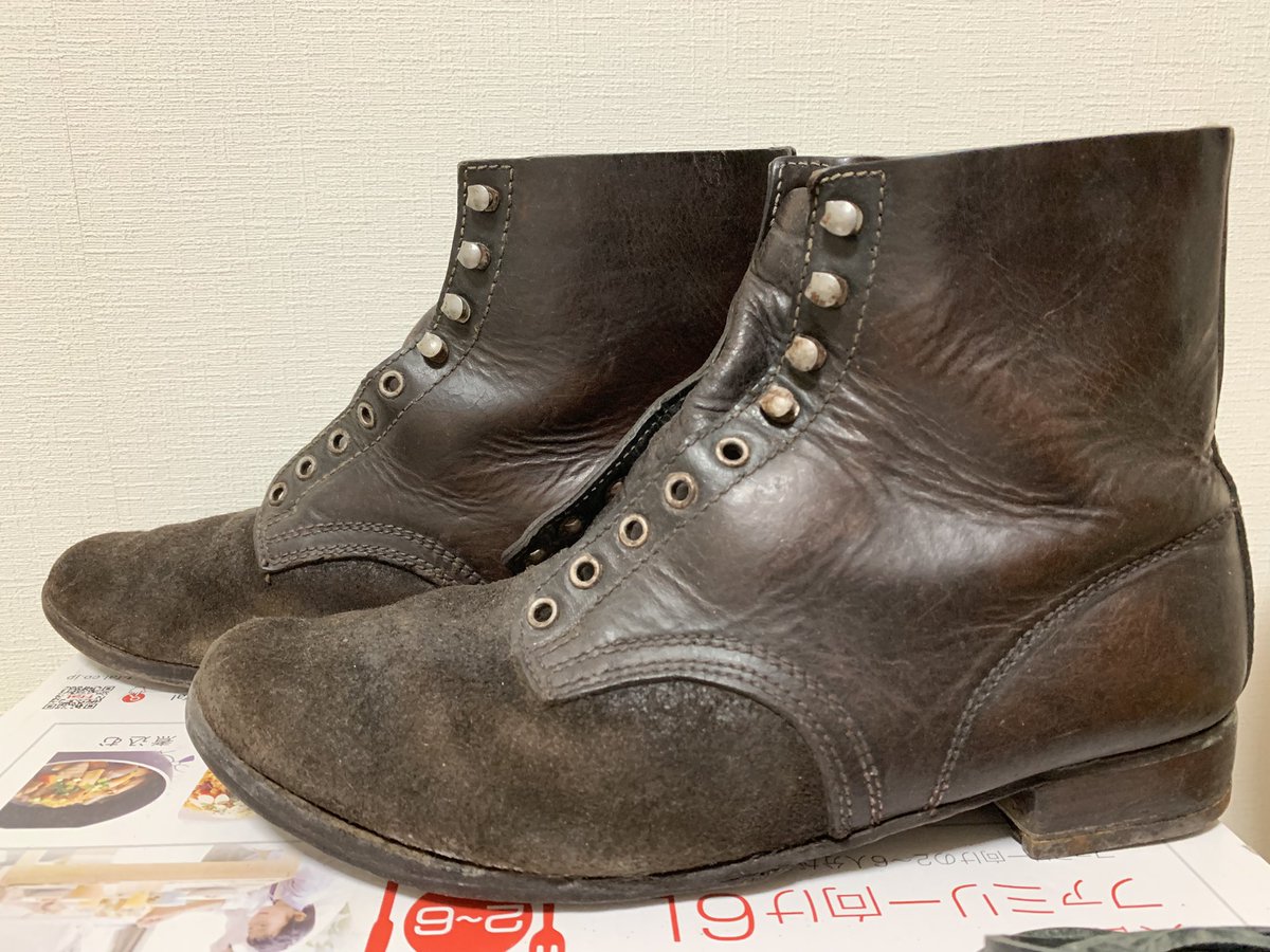 ミリタリー物販 ww2ドイツ軍アンクルブーツ27cm リチャードアンダー