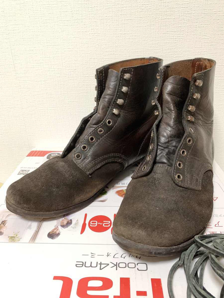 ミリタリー物販 ww2ドイツ軍アンクルブーツ27cm リチャードアンダー