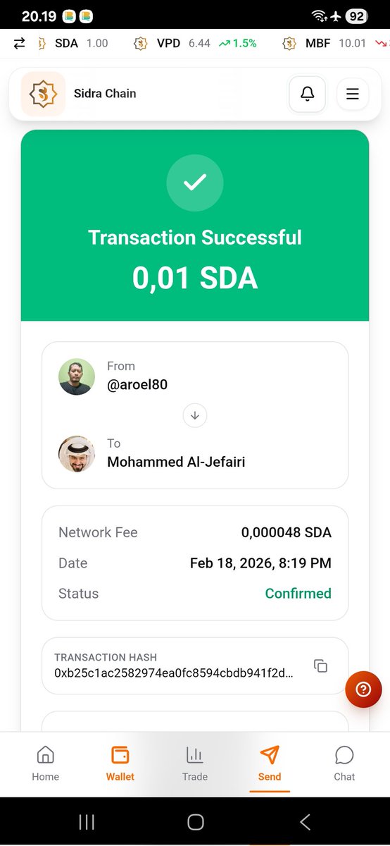 aroel801's tweet photo. @sidrachain DONE✅️ https://t.co/n8BFEHZsC1