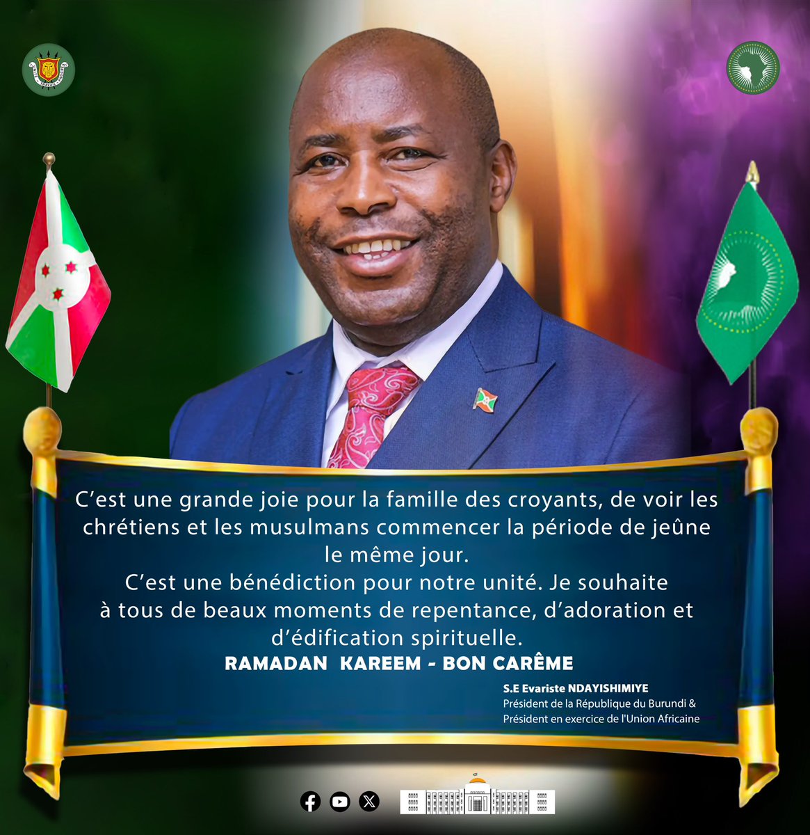 SE Evariste Ndayishimiye tweet media