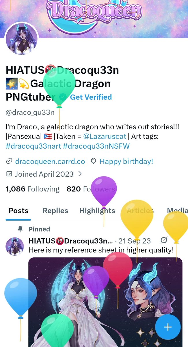 HIATUS🔞Dracoqu33n🌠💫Galactic Dragon PNGtuber tweet media
