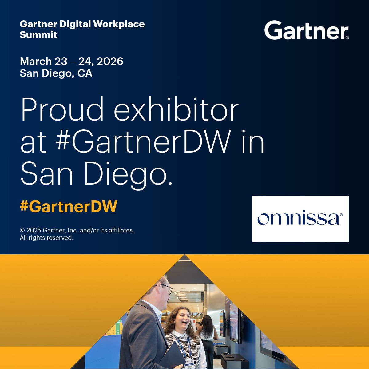 WeAreOmnissa's tweet photo. Great digital workplaces don’t just happen; they’re engineered. ⚙️✨
Excited to meet digital workplace leaders at #GartnerDWS 2026 & share how Omnissa DEX helps IT teams deliver fast, frictionless, employee-centric digital experiences. See you there! https://t.co/A2dkN0f1M3 https://t.co/eBdS8JSMcE