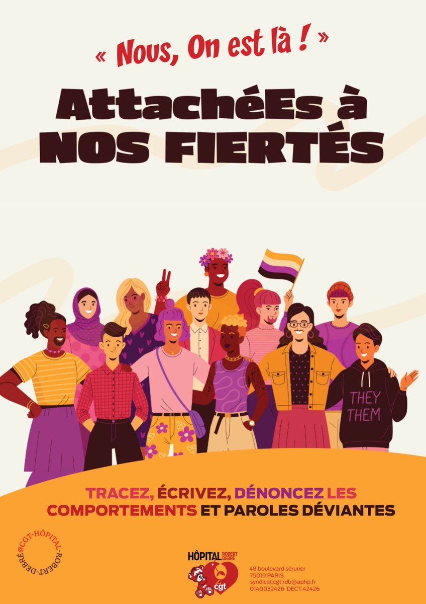 RDBCGT's tweet photo. @APHP puis à Robert-Debré, la CGT peut vous accompagner dans vos démarches face aux COMPORTEMENTS ET PAROLES DÉVIANTES.
Pour le faire, il faut TRACEZ, ÉCRIVEZ, DÉNONCEZ …
https://t.co/Oxjsplrx2a https://t.co/6iGZ8OMJc6