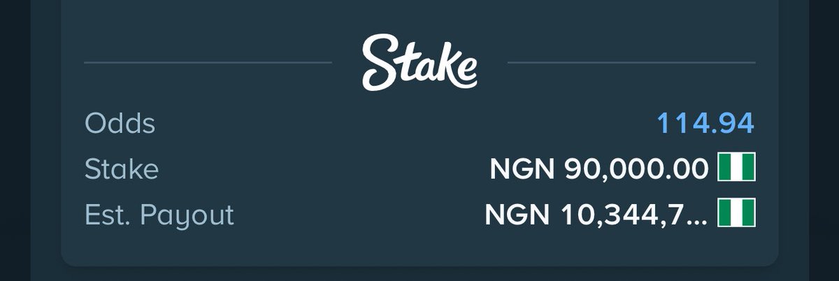 It might be this one 👀👀👀

100K ODDS on STAKE : 522395537

100 odds: 522396471

Not on stake? Register here: stake.com/?offer=cindy&c…

Welcome Code: Cindy

Play &amp; Repost too