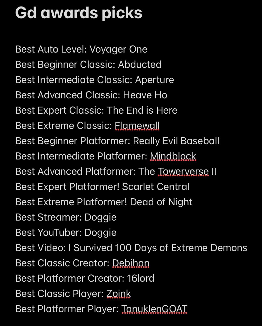 KeresGD's tweet photo. What do we think (I am not an expert on the platformer stuff and have not seen every nominee in the best video category. https://t.co/ju16zZGwRm