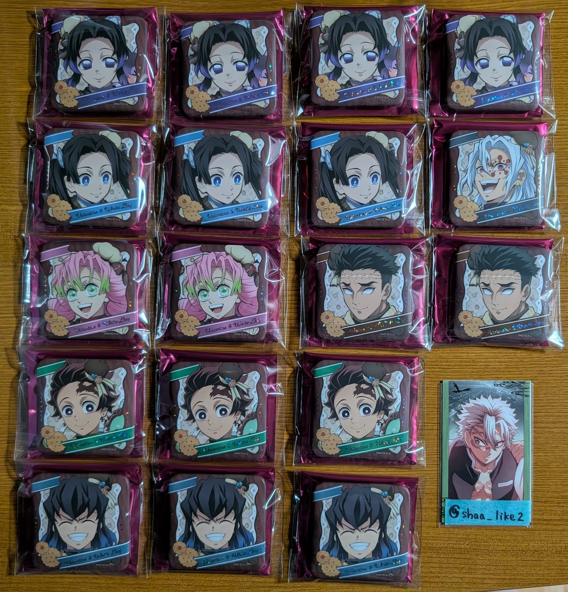 交換譲渡】鬼滅の刃 バレンタイン&ホワイトデー 缶バッジ 譲 胡蝶