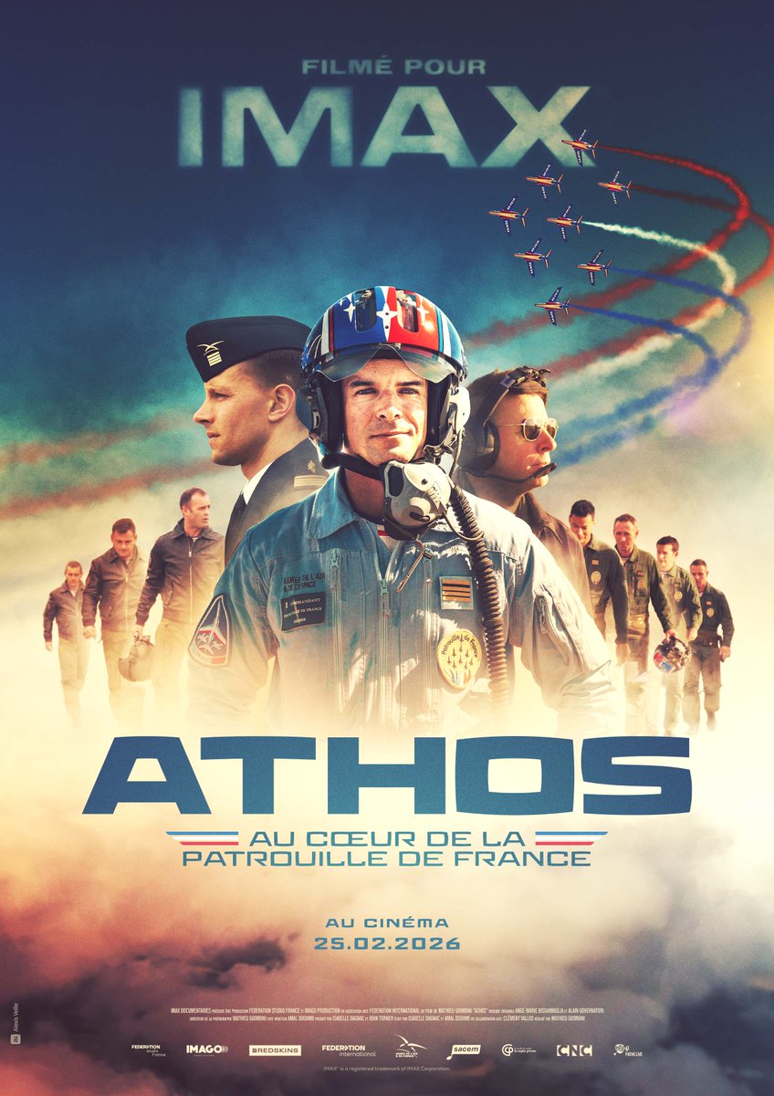Dassault_OnAir's tweet photo. Le 25 février prochain, ne manquez sous aucun prétexte la sortie du documentaire « Athos, au cœur de la Patrouille de France » qui suit ladite formation aérienne au plus près.https://t.co/CfCWVCqbpX
Documentary. “Athos, au cœur de la Patrouille de France”https://t.co/rIzGv0PXKd https://t.co/CnPrFwOSsf