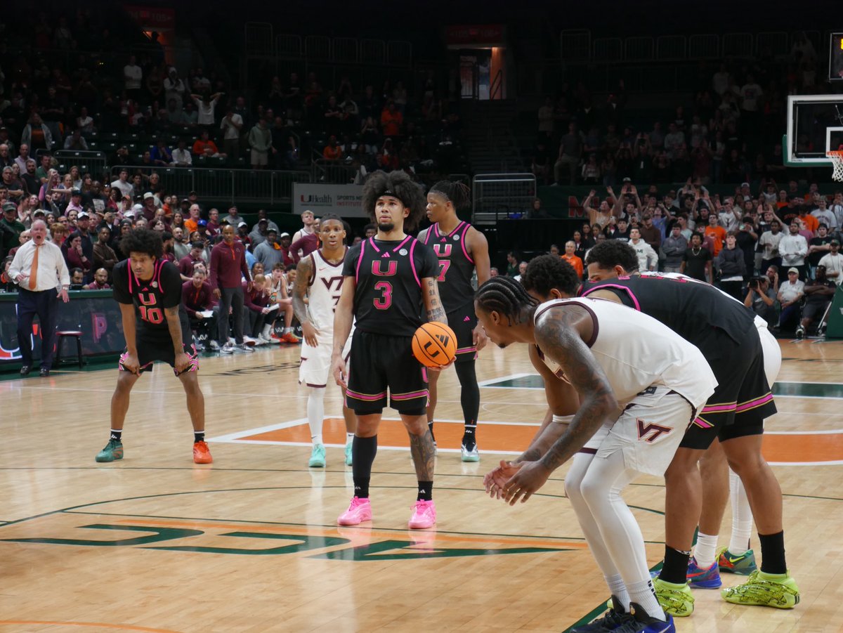 Sportswithseb's tweet photo. Watsco Center photo dump 🏀 

UM takes a 67-66 win at home vs the Hokies 👀🔥

#UM #VT #Caneshoops #Sportswithseb https://t.co/eCgcNb0Yku