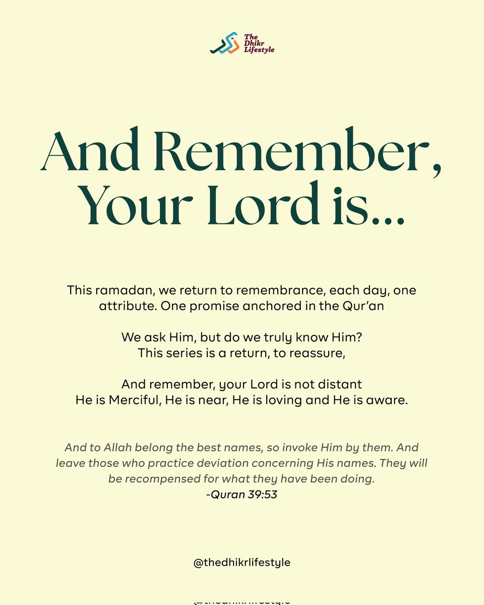 Allah has enjoined us to call by His name, for He is ever present.

However, only few truly know the significance and weight these names holds.

This Ramadan, The dhikr lifestyle aims to draw us closer to the remembrance of Allah through better understanding of his attributes.