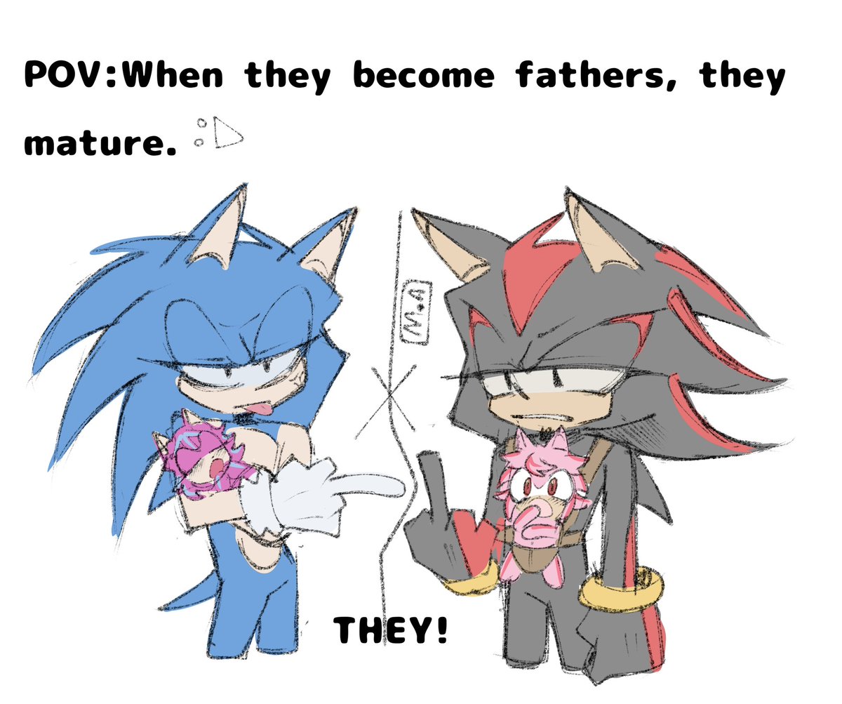 Mai__MA__'s tweet photo. They mature 😑 #SonicTheHedgehog #ShadowTheHedgehog https://t.co/ydoxUavuat