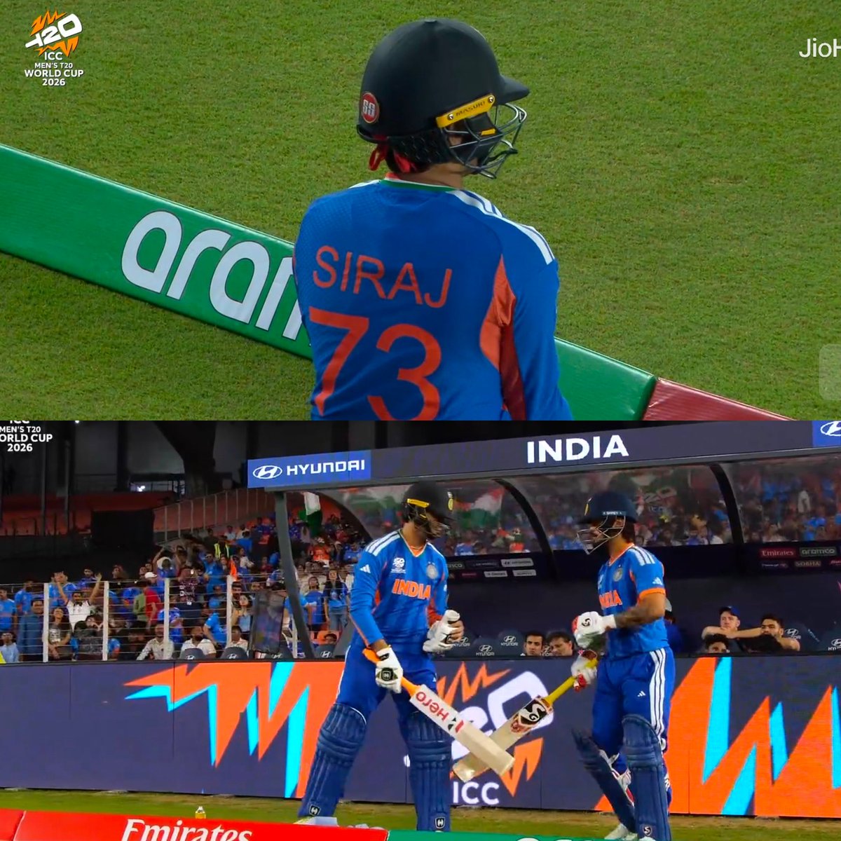 Abhishek sharma with Siraj shirt but again 0

#T20WorldCup
#AbhishekSharma
#IndvsPak2026