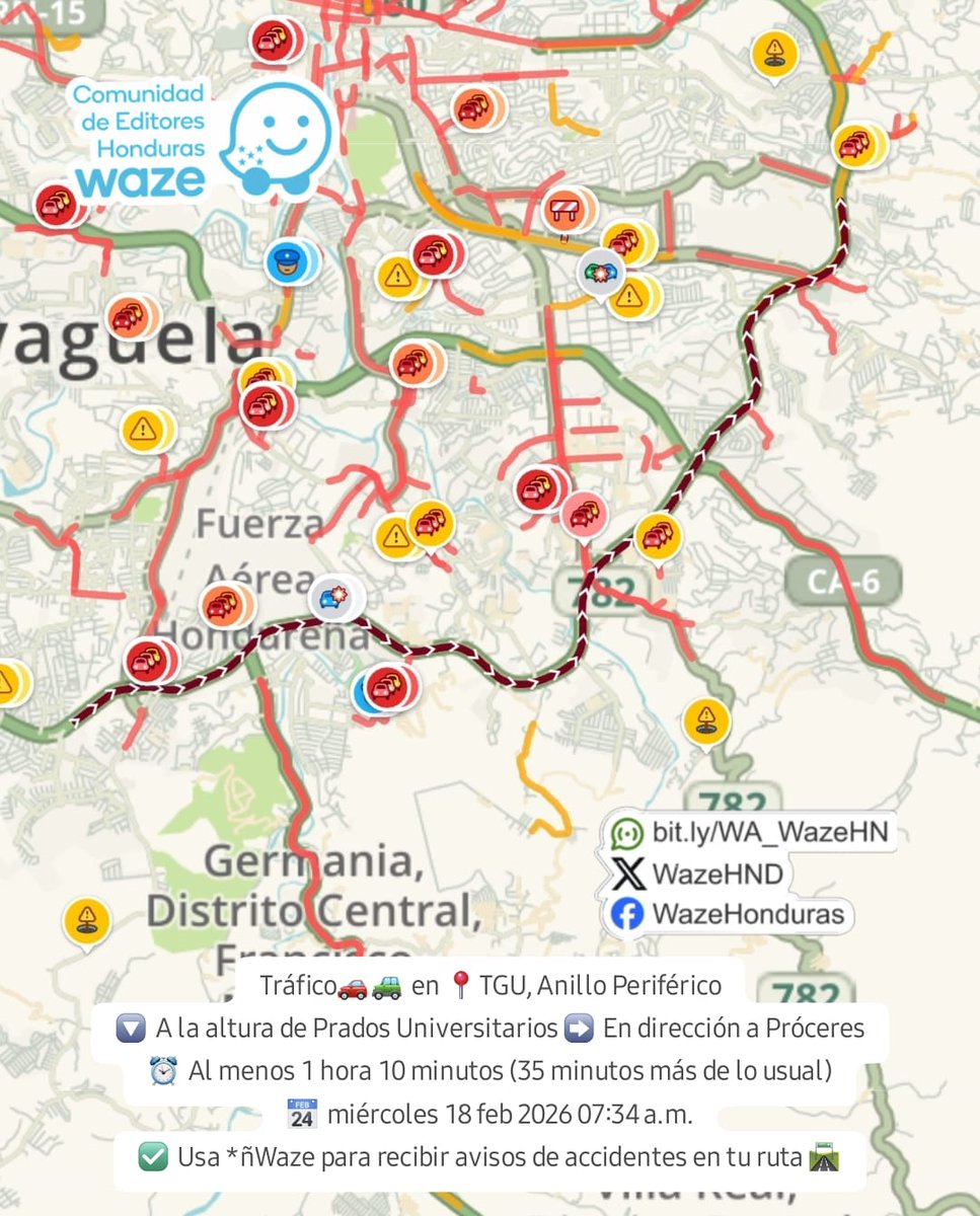 Trafico en Tegus tweet media
