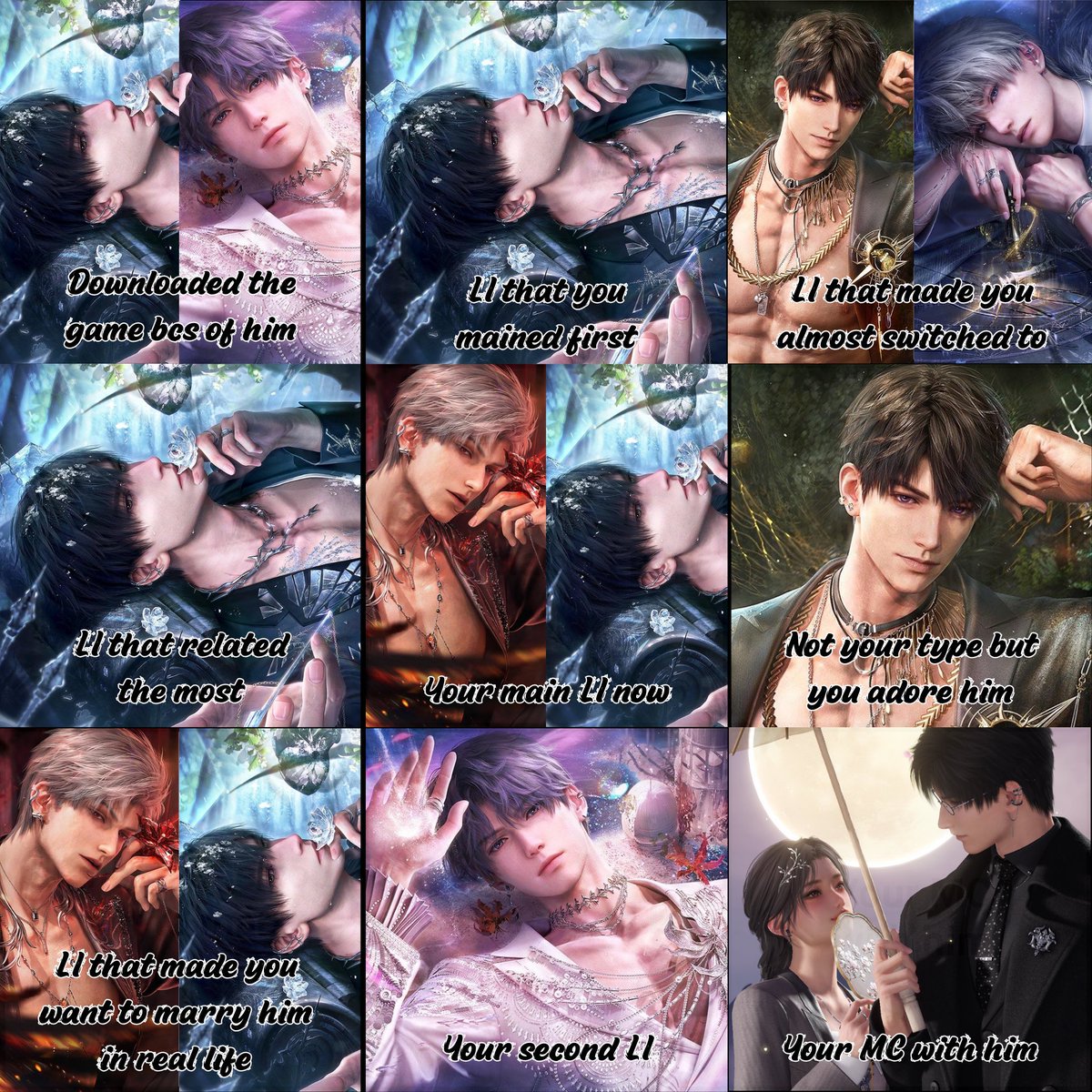 I love them all okay? Zayne occupies the most because he’s my comfort character and I’m just like him (in a way 👀)
Again, I LOVE THEM ALL