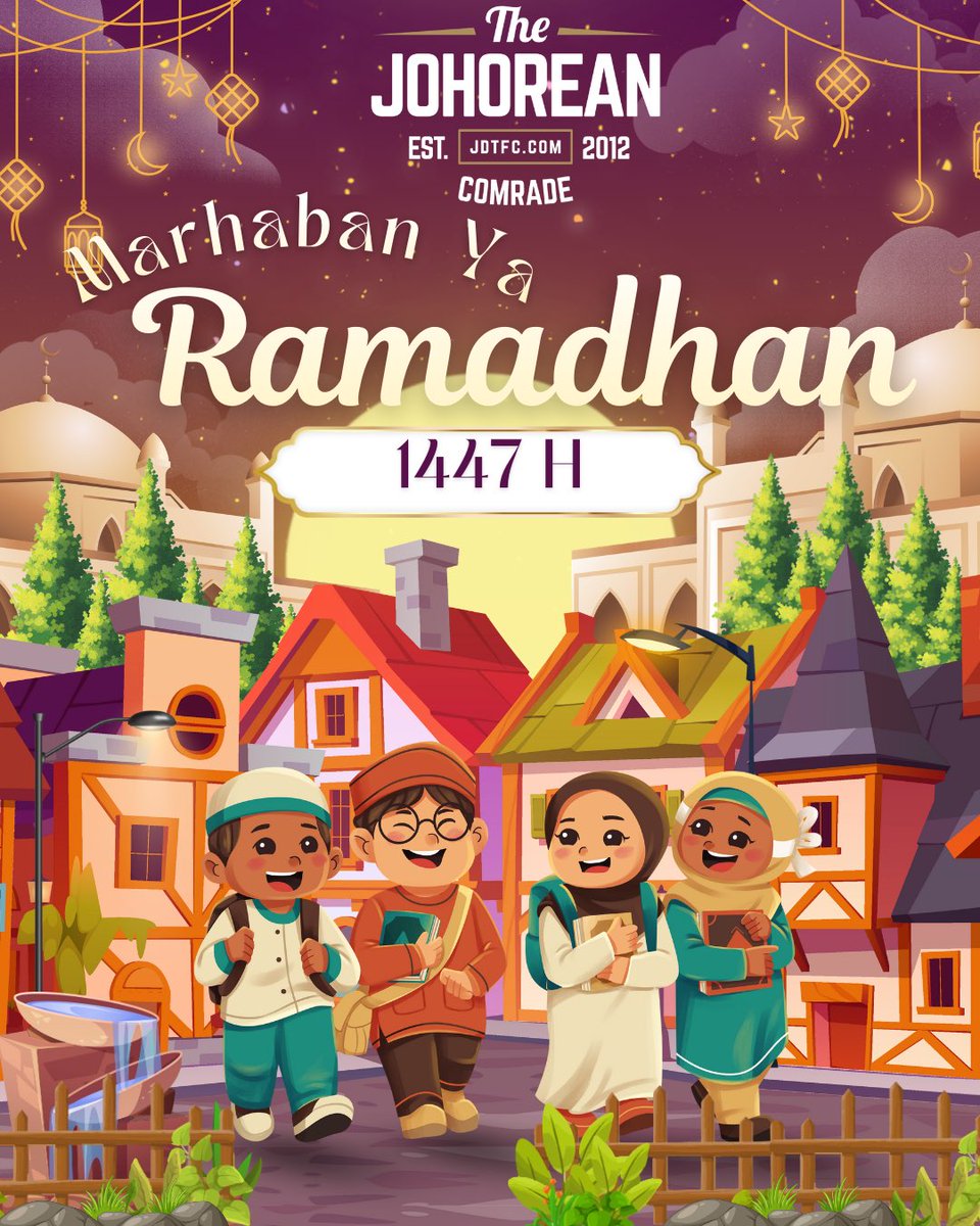 JdtfcC's tweet photo. Ramadan Kareem 1447H! 🌙✨
Selamat menyambut bulan puasa buat seluruh Bangsa Johor dan umat Islam. Semoga ibadah kita diterima dan diberkati oleh-Nya. Selamat berpuasa semua! 🐯🕌🔵🔴
#Ramadan1447H #JDT #HarimauSelatan #RamadanKareem #BangsaJohor https://t.co/8AGXopzH4B
