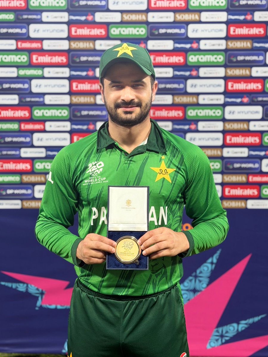 ICC Men’s T20 World Cup
Colombo: 
PAK vs Namibia 
Man of the match 👉 Sahibzada Farhan

congratulations pakistan 🇵🇰 

#ICCMensT20WorldCup2026  #PakistanCricket