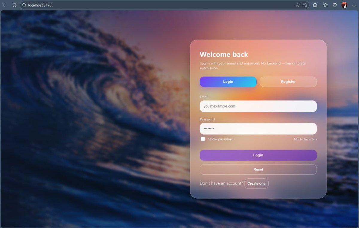GhazalehAzimi's tweet photo. 🚀React Week 5:  a Login &amp; Register UI using React Hook Form + Yup. Implemented schema-based validation, confirm password matching, error handling, and dynamic form switching between Login &amp; Register. 🔐 @E_Ehrari Thank you for such practical curriculum💙
@CodeToInspire 
#React https://t.co/lZaoMI701o