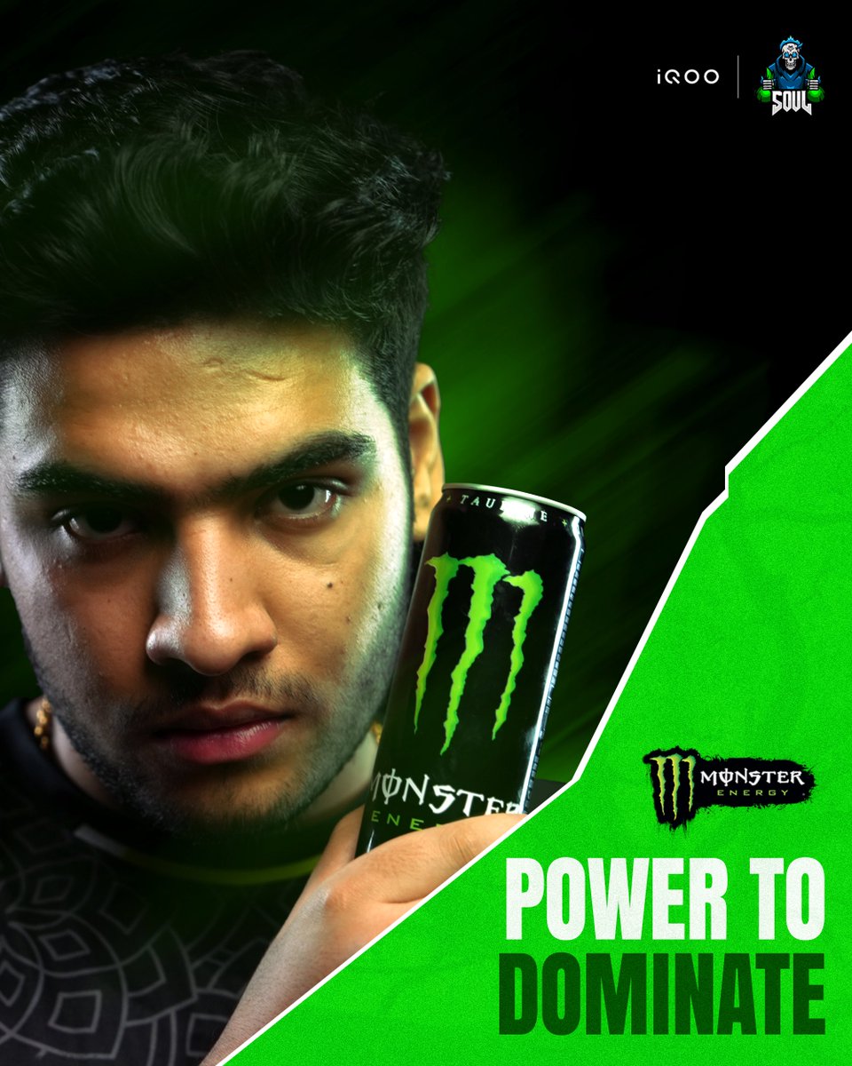 Monster Energy fuels our drive to dominate 🚀

#FuelTheiQOOSouL #iQOO #iQOOSouL #MonsterEnergy