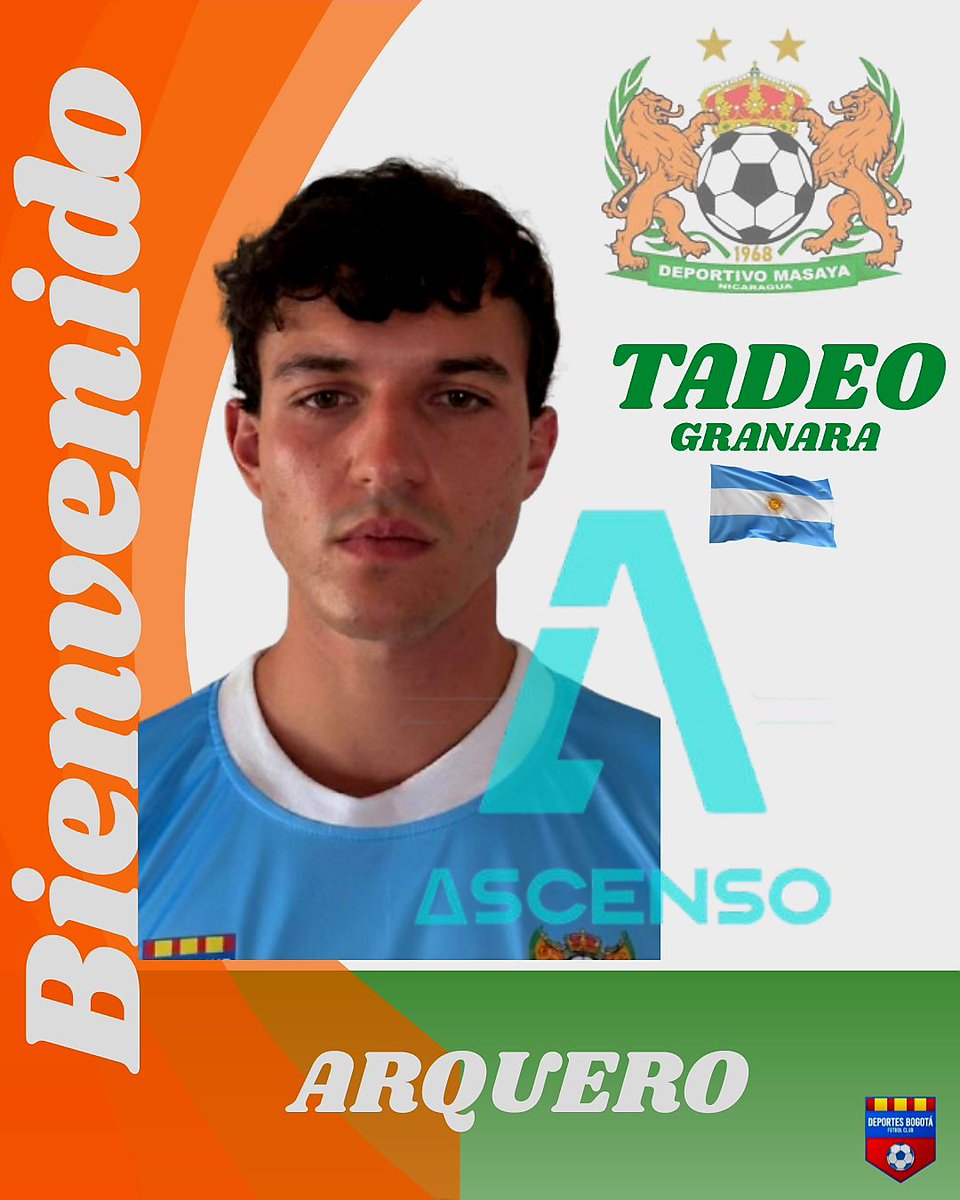 #MercadoAXEM 🇳🇮
Tadeo Granara es refuerzo de #DeportivoMasaya. Primera experiencia en el exterior para el arquero de 21 años que llega desde <a href="/OficialGyEJujuy/">Gimnasia y Esgrima de Jujuy</a>