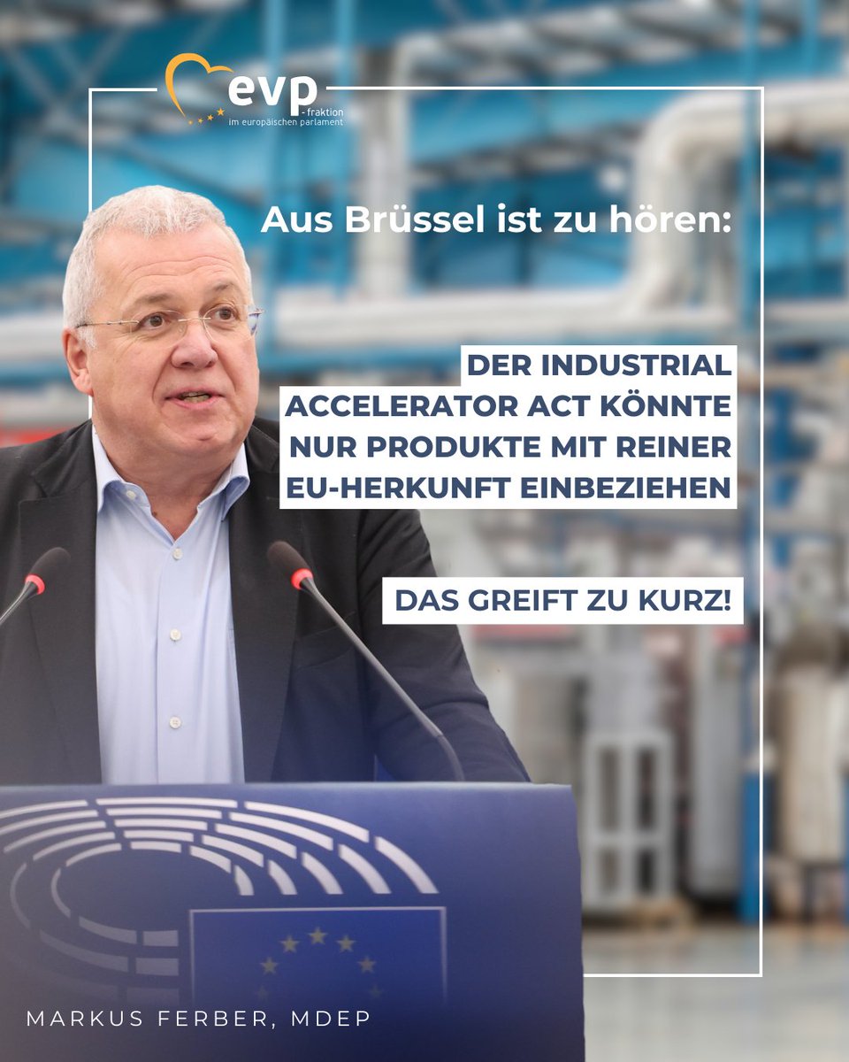 MarkusFerber's tweet photo. Aus Brüssel heißt es: Der #IAA könnte sehr restriktiv werden: „Made in Europe“ nur mit reiner EU-Herkunft. Das greift zu kurz. Wir brauchen #MadeWITHEurope: #Wertschöpfung stärken, #Partner einbinden, keine neuen Quoten & #Bürokratie. Mehr #Wettbewerbsfähigkeit statt Abschottung. https://t.co/dEwEBdhrNq