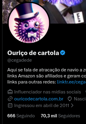 Ouriço de cartola tweet media