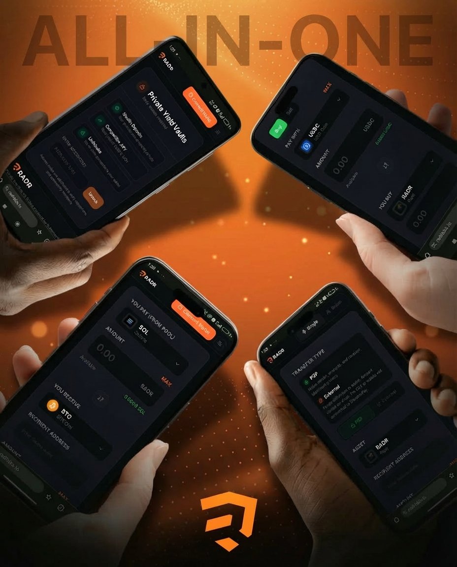 The calm before the storm???

Meanwhile, $RADR Labs is building.
He who works in silence is the one who will surprise everyone.
The best is yet to come, prepare your assets, SAFETY them in the Radr ZK pool.
Trade, encrypt, and then spend!

Finally, your money for your pleasure.