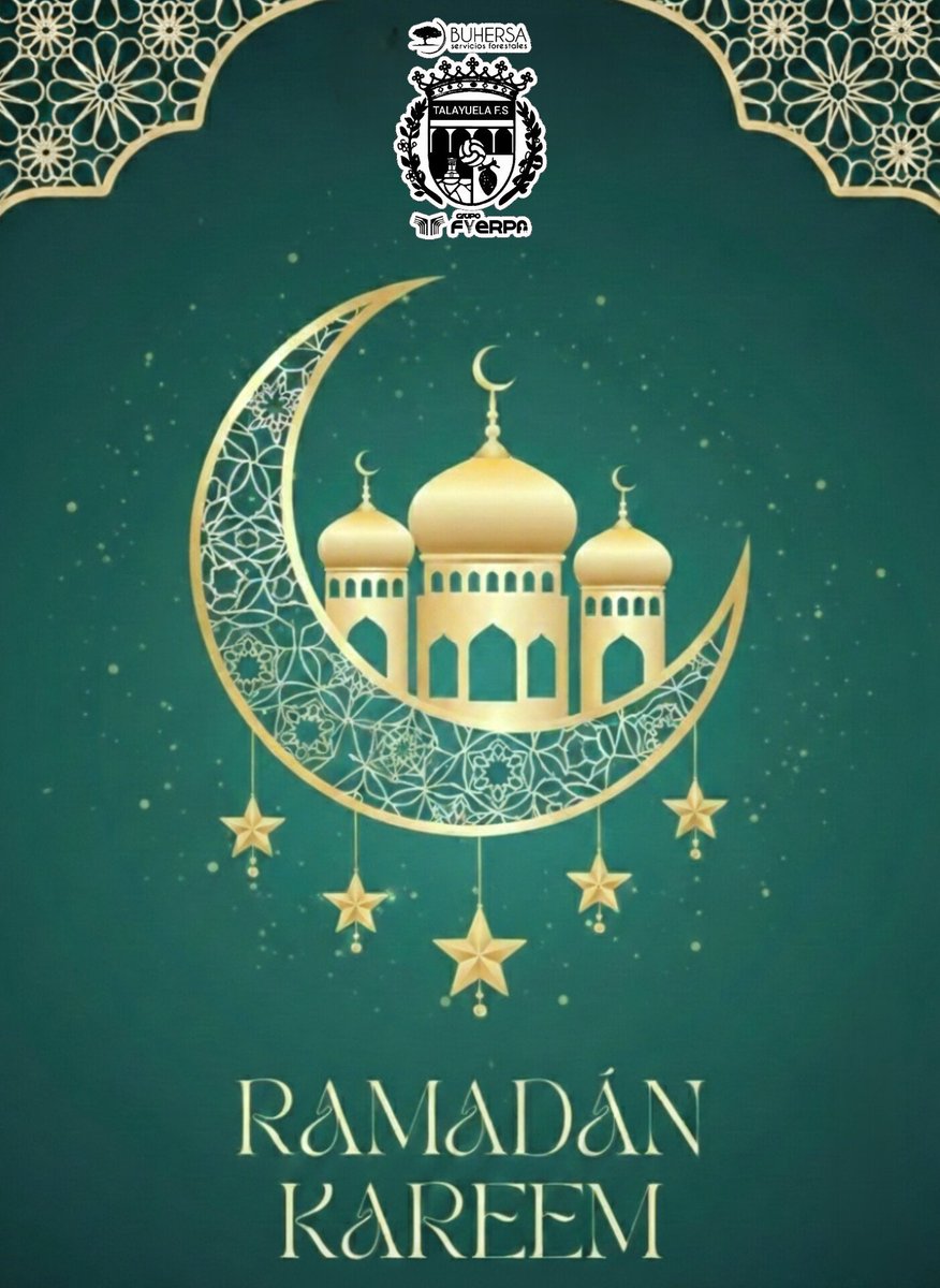 ¡Ramadán Kareem a toda nuestra comunidad! 🌙🤍
​Deseamos un mes lleno de bendiciones y paz a todos los aficionados y miembros del club que celebran el Ramadán.
​#TalayuelaFS #RamadanKareem #Talayuela #Futsal