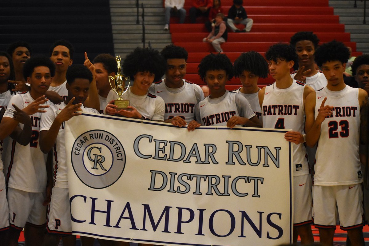 Four players scored in double figures as <a href="/PatriotHoops/">Patriot Basketball (19-3)</a> took the Cedar Run with a 67-65 victory over <a href="/GainesvilleBoys/">Gainesville Boys Basketball</a> . It was the 8th straight district title for Sherman Rivers, who also notched his 200th career win. Story here: novahoops.com/patriot-defeat…