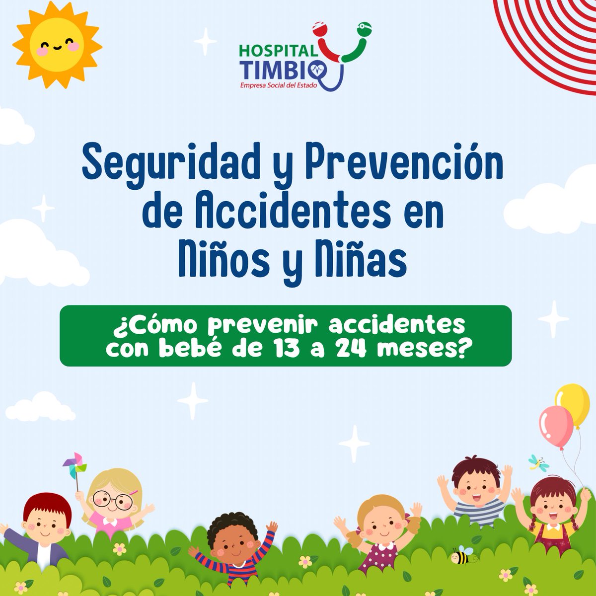 HospitalTimbio's tweet photo. En el Hospital Timbío ESE trabajamos por la prevención, porque muchos accidentes en la primera infancia pueden evitarse con pequeñas acciones diarias.

Si tienes un bebé entre los 13 y 24 meses, esta información es para ti 🩵 https://t.co/uXMt3lEY1O