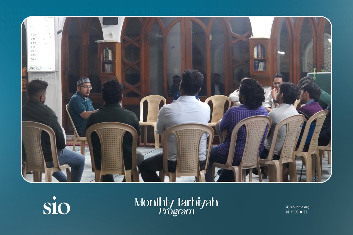sioindia's tweet photo. SIO of India conducted its Monthly Tarbiyah Program at Ishaat-e-Islam Masjid.
The highlight of the program was an inspiring 'Meet with Mentor' with Dr. Muhiuddin Ghazi Sb, National Secretary of JIH, who interacted on the topic 'Purifying the Qalb and Rooh in Ramadan.
#QRC #SIO https://t.co/ic2q1mHyfo