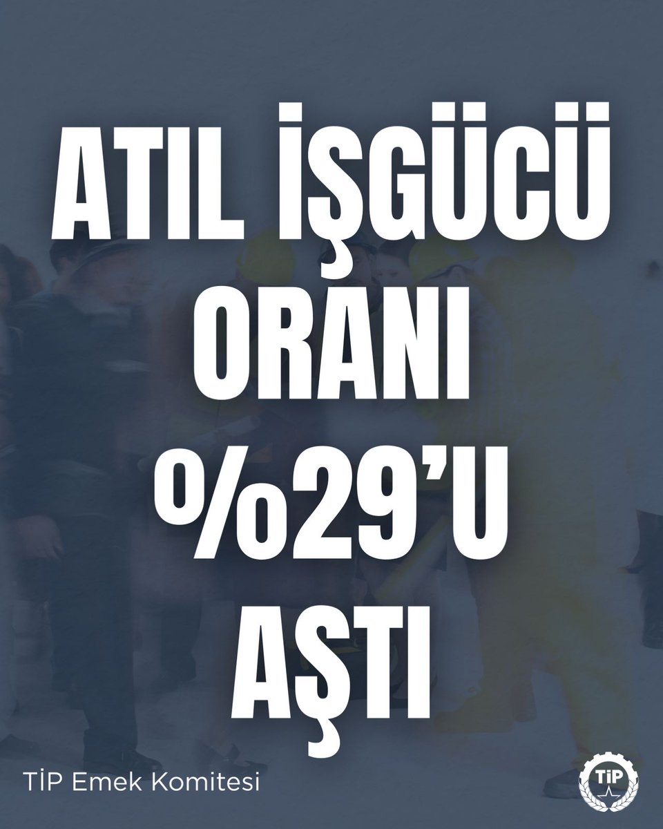 TipEmek's tweet photo. AKP'nin istatistik kurumu T��İK, işsizliği %9 bandında göstererek ekonomik yıkımı perdelemeye çalışsa da sokağın ve emekçinin gerçeği rakamlara sığmıyor. Son açıklanan verilere göre; geniş tanımlı işsizlik, yani atıl işgücü oranı %29,6’ya ulaşmış durumda!

Bu tabloya baktığımızda;

�� Atıl İşgücü %29,6: Resmi rakamın 3 katından fazla! Bu oran; her 3 kişiden 1'inin iş aramaktan umudunu kestiğini, geçici işlere mahkûm edildiğini ve çalışmaya hazır olduğu halde sistem dışı bırakıldığı gözler önüne seriyor.

🎓 Her 6 Gençten Biri İşsiz: Gençler ne eğitimde ne istihdamda. Saray rejimi, bir nesli işsizlik kıskacında geleceksiz bırakıyor. Gençlerin potansiyeli, piyasanın insafına terk edilmiş durumda. Geleceksiz kıskancında gençler nefes alacak alan dahi kendine bulamaz hale geldi.

👩‍💼 Kadın İstihdamında Uçurum: Kadınların sadece %36’sı işgücüne katılabiliyor. Görünmeyen ev içi emek ve toplumsal bariyerler, kadınları üretimden koparıp eve hapsetmeye çalışıyor. Kadın işsizliği, patriyarkal kapitalizmin bir sonucu olarak her geçen gün rekor kırmaya devam ediyor.