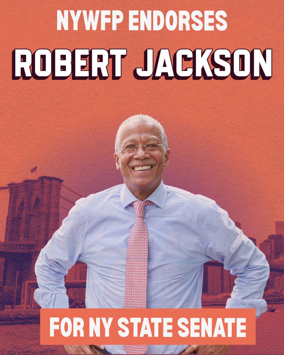SenatorRJackson's tweet photo. I’m proud to be endorsed by the @NYWFP!
Together, we’re fighting for a Working Families Guarantee:
🏠 A home we can afford
👶 Universal childcare
🩺 Healthcare for all
🛡️ Protecting immigrant communities
Let’s win this. #VoteWFP https://t.co/iAsFdpspkq