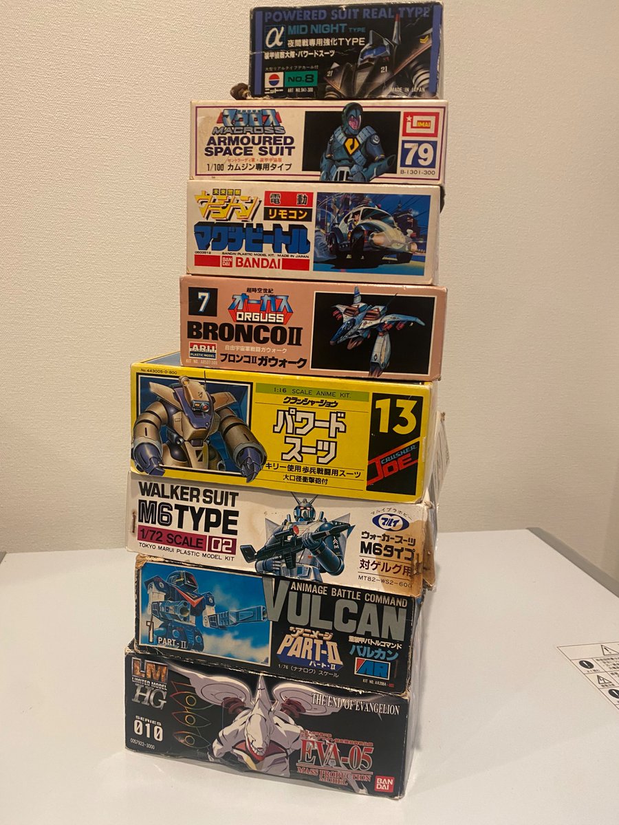 今すぐ貼れるのはこれくらい #懐かしい廃盤プラモデル出てこいや