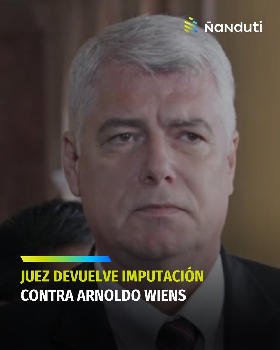 nanduti's tweet photo. Devuelven imputación contra Arnoldo Wiens 🧐

El juez Osmar Legal devolvió la imputación contra el exministro Arnoldo Wiens por el caso metrobús, señalando que el escrito fiscal no reúne los requisitos necesarios para ser admitido. 

El exministro de Obras Públicas y Comunicaciones (MOPC), y actual precandidato presidencial, Arnoldo Wiens, fue imputado por presunta lesión de confianza, en el marco de la causa relacionada al fallido proyecto del Metrobús

Vía @Noeliagonzapy #Ñanduti