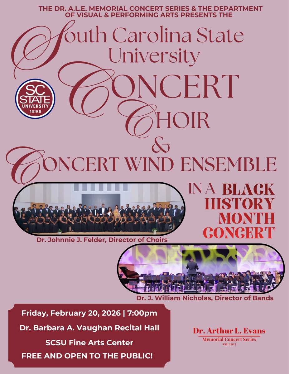 SCSU_CHESS's tweet photo. Concert @SCSTATE1896 #SCSU #SCState #HBCU #music #BlackHistoryMonth https://t.co/WwCSJD53KR
