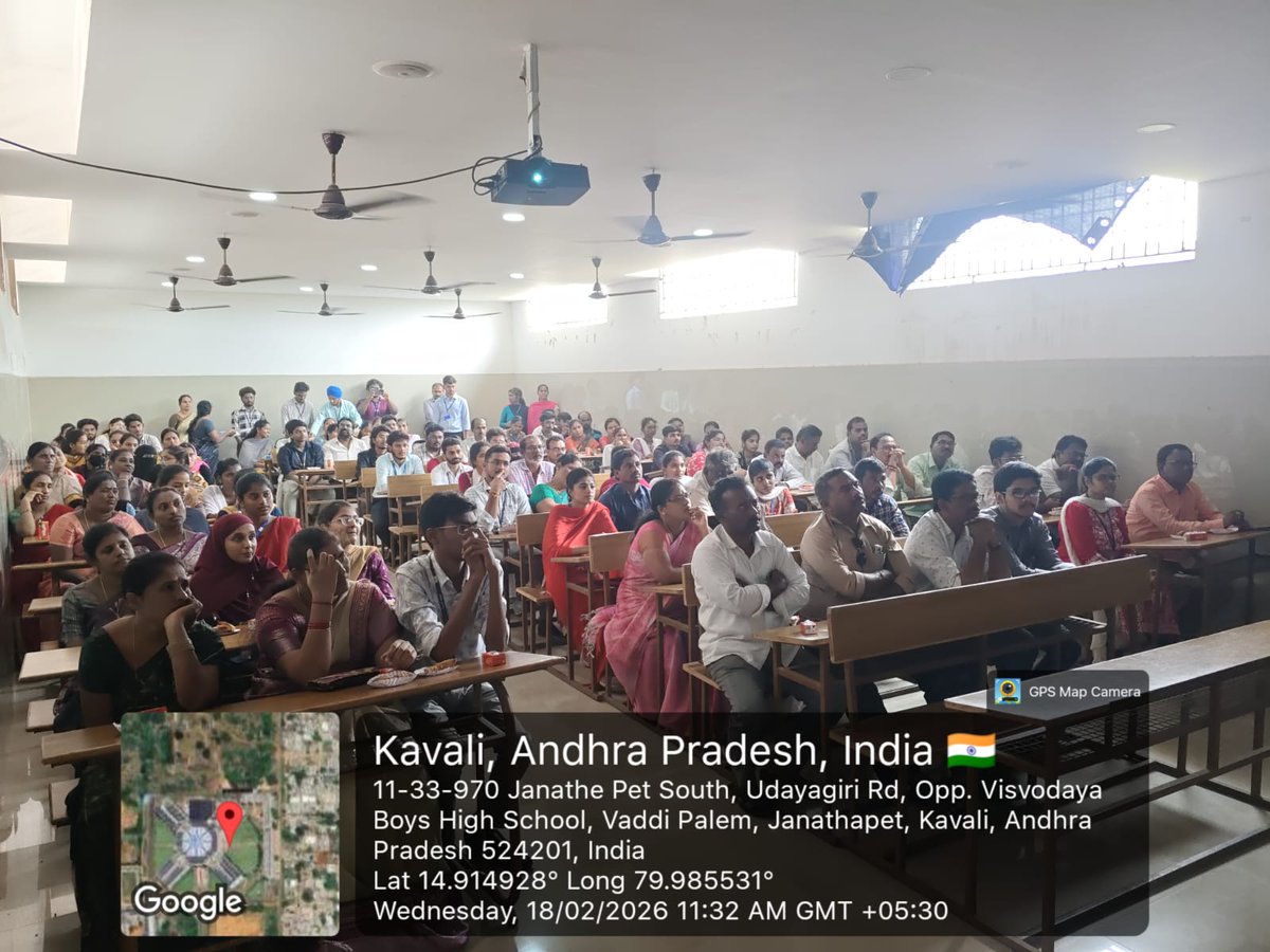 pbrvitsofficial's tweet photo. Parents Meet | 18 Feb 2026 📚
Dept. of #AIML, #PBRVITS hosted a Parents Meet with 56 parents. Principal Dr. V. Anil Kumar addressed the gathering & honored Academic and Attendance Toppers, strengthening parent–faculty interaction.
#ParentsMeet #AcademicExcellence https://t.co/vavMEKOpeN