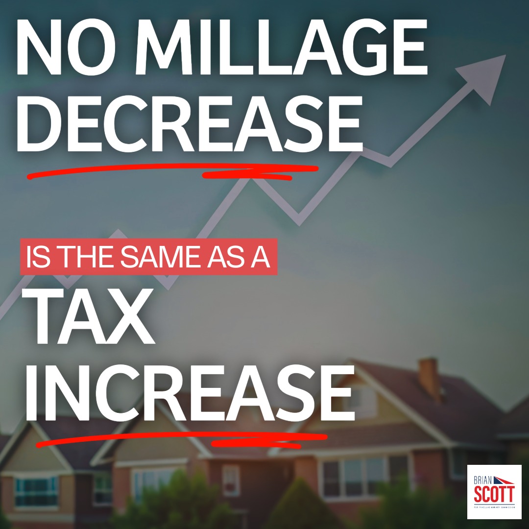 BrianScottFL's tweet photo. Last year, as your Pinellas County Commission Chair, I fought to deliver real property tax relief by slashing the millage rate and putting money back into the pockets of Pinellas families. https://t.co/G609i6vs92