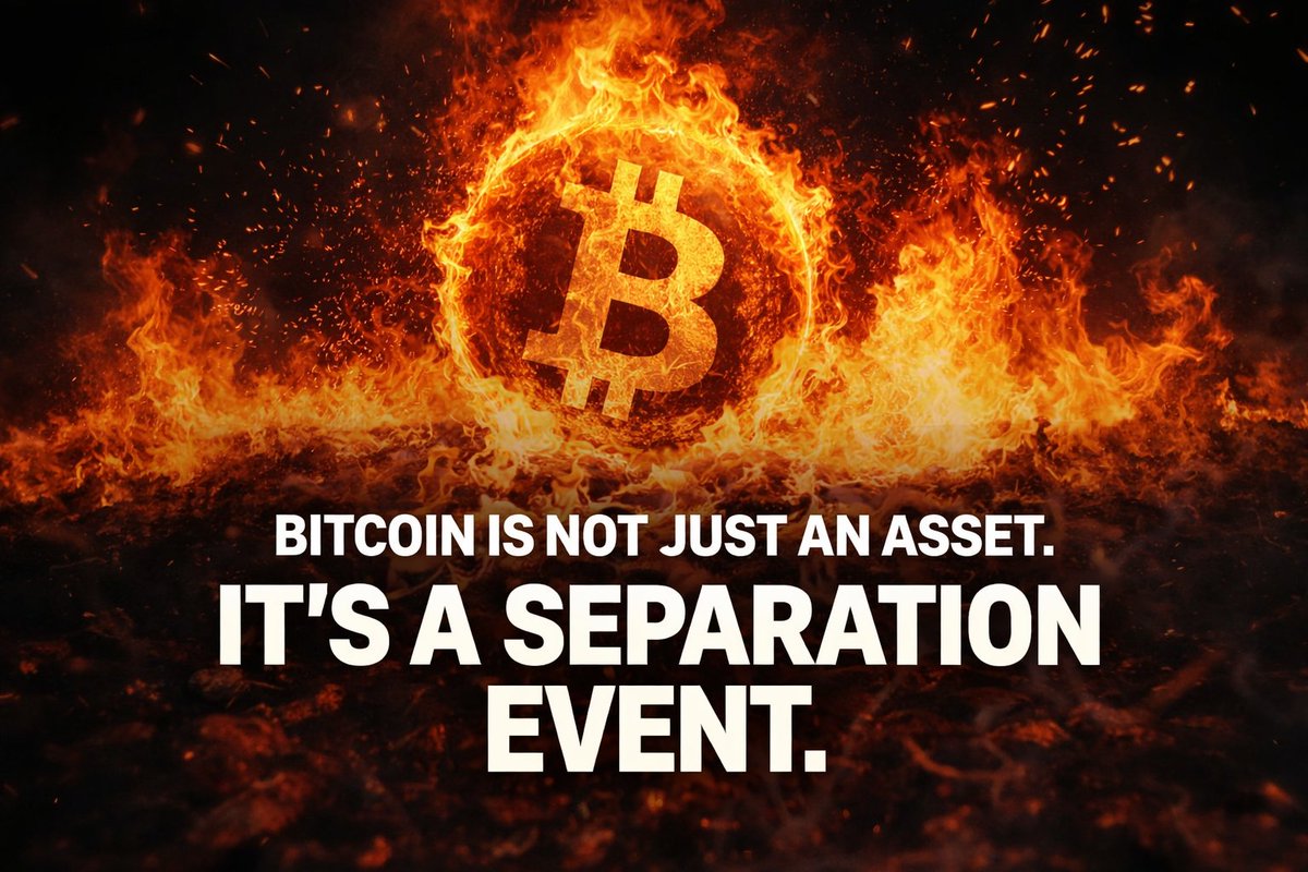 FiboSwanny's tweet photo. This chart exposes something deeper than “who is buying” It shows…

Comfort over responsibility
Exposure over ownership
Speculation over sovereignty

The system Bitcoin challenges is debt-based and politically adjustable. The entire reason for Bitcoin is to remove trust from power structures. Yet this chart says individuals are rotating back into structures of power. That’s the part that stings for me. I would say this is not a supply story. It is a maturity story.

Bitcoin is not just an asset. It’s a separation event.

If individuals don’t understand why they’re holding it, they will always sell it back to the system the moment volatility pressures them.

And here’s the hard truth…

Institutions buying Bitcoin doesn’t fix the system.
Individuals holding their own keys does.

Buy.
Hold.
Self-custody.

That’s why the chart irritates me a bit. It shows we’re still pricing freedom in dollars instead of pricing dollars for what they are, a rapidly devaluing claim on a broken system.