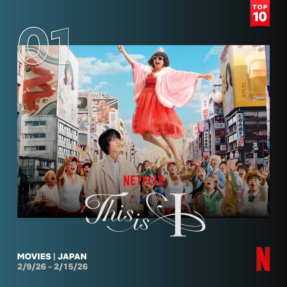 NetflixJP's tweet photo. Netflix映画『This is I』

日本における週間TOP10〈映画〉日本1位👑✨
Global Weekly TOP10〈非英語映画〉10位🎉

夢を諦めなかったアイ（ケンジ）が、
一人の医師と出会い
「本当の自分」になるまでの物語💓🎤

独占配信中💖 https://t.co/KlY5nwkyyC
