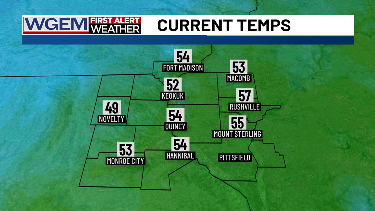 7:45am: Quite a mild start to the day! In some areas, you may not even need a light jacket to head out to work. wgem.com/weather #temperatures #forecast