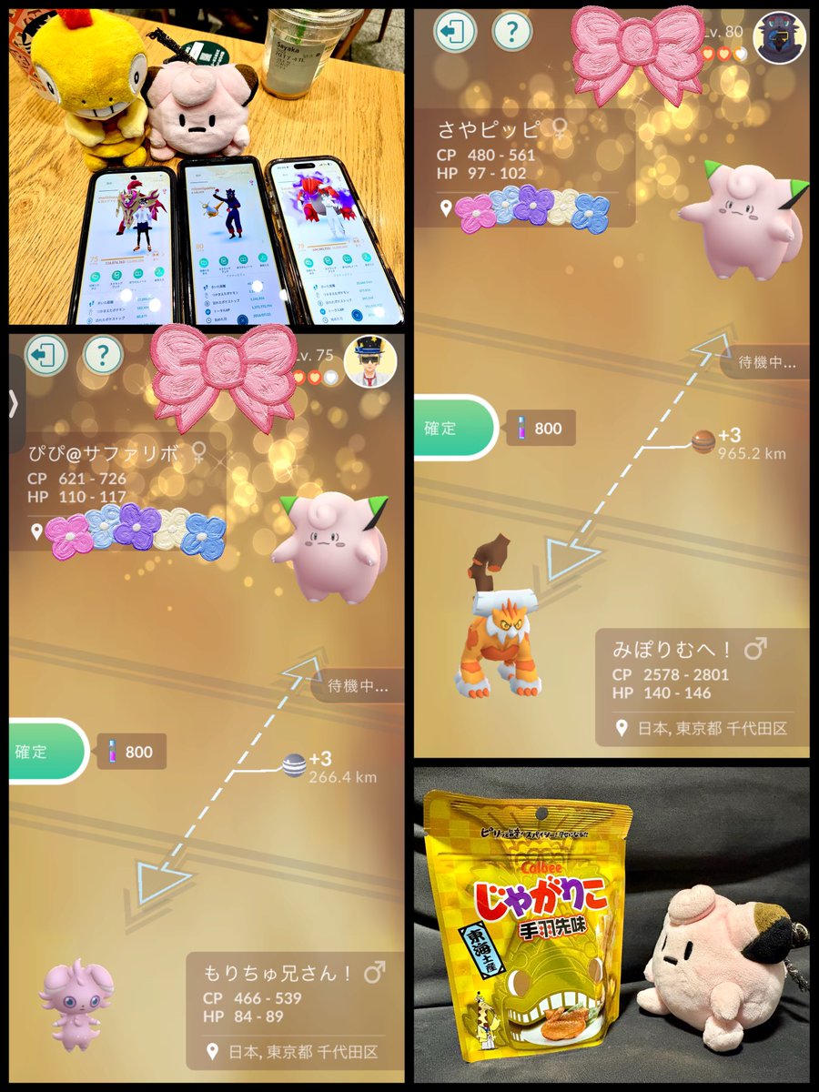 まさかのﾄﾞｯｷﾝｺﾄﾞｯｷﾝｺな急遽三者面談ふたたび！

もりちゅ兄さん（<a href="/morichu_pgo/">morichu☃🎀</a> ）とみぽりむ（<a href="/mipomiporin0717/">mipo</a> ）とキラ交換✨️

つよつよのおふたりからぴぴお迎え😍圧倒的すぺしゃるさんくす🫶

たぶん初めてこうゆうの↓撮った( ⌯'֊'⌯)むふぅ
お忙しい中貴重な時間をありがとね🥰