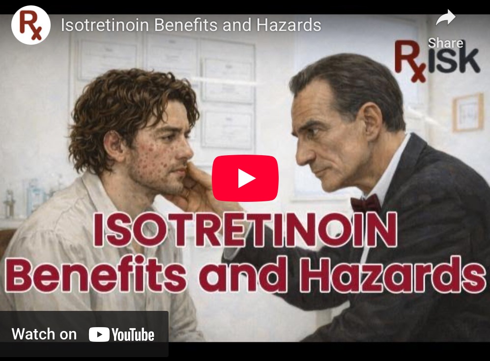 RxISK's tweet photo. New video from the RxISK team on Isotretinoin and safety. Your thoughts/ comments welcome..#isotretinoin #patientsafety https://t.co/RRTJ4vyegk https://t.co/93KshQ5jaZ