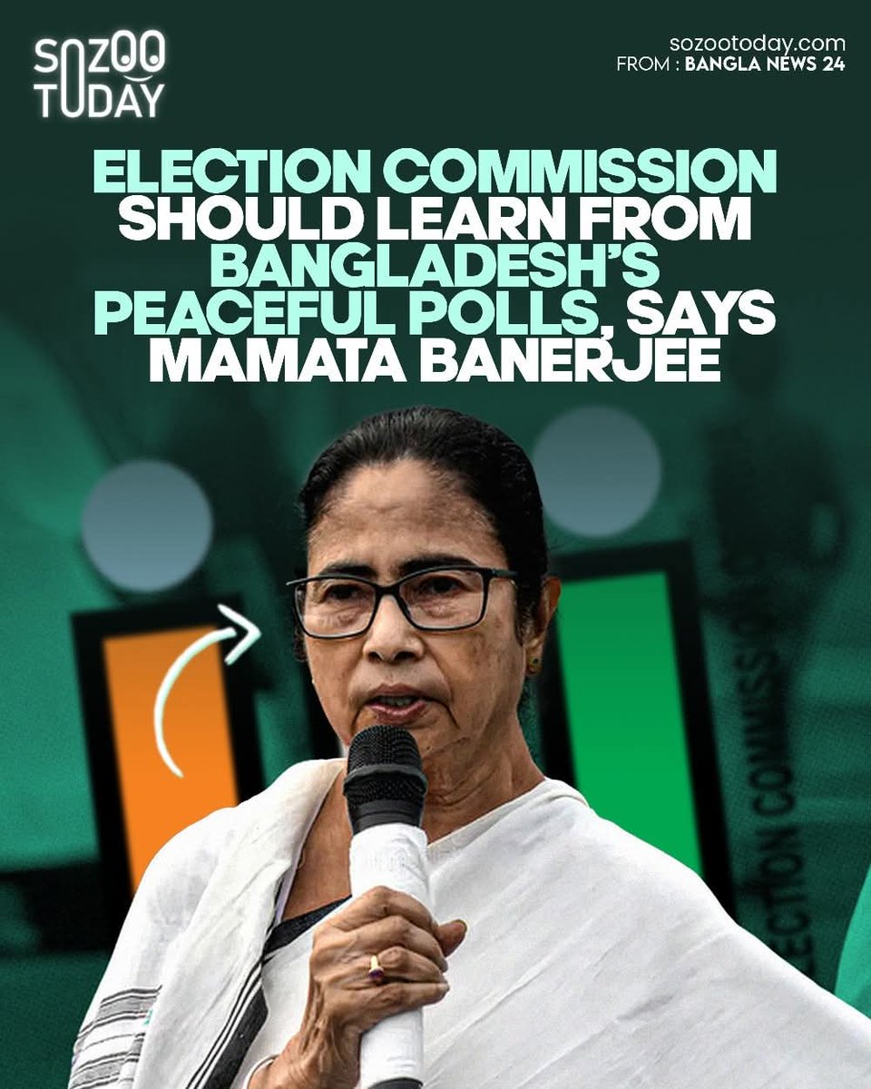West Bengal CM Mamata Banerjee said India’s EC should learn from Bangladesh on how to perform a peaceful national election. 

Accusing the Commission of acting in an “authoritarian” manner, she alleged that “Tughlaqi actions” and a “threat culture” were undermining democracy.