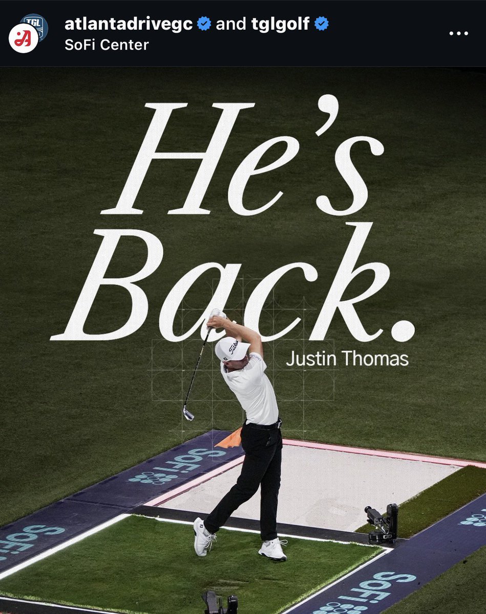 fairwayreport's tweet photo. 🚨🔥#NEWS- Justin Thomas is set to return to @TGL, after a long period of recovery from a back injury! 🔥🏌️ https://t.co/qglE2ivgnF