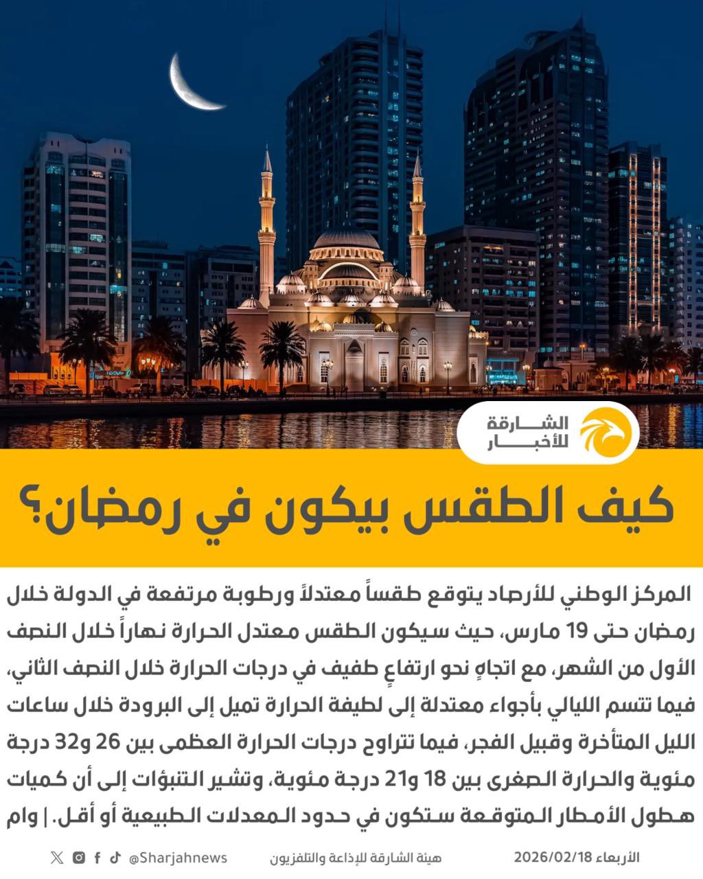 كيف بكون الطقس في رمضان ؟ 