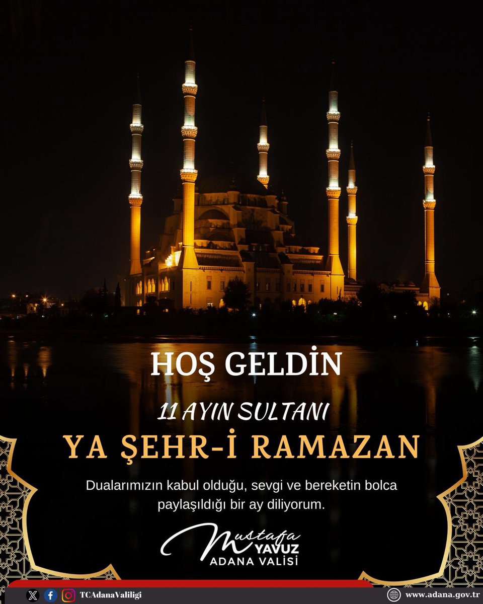 Rahmet ikliminin kapılarını aralayan, gönüllere huzur, sofralara bereket taşıyan mübarek ramazan ayına kavuşmanın mutluluğunu yaşıyoruz.

Sabır, yardımlaşma ve kardeşlik duygularının zirveye ulaştığı bu mübarek ayın; Adanalı hemşehrilerime, aziz milletimize ve tüm İslam âlemine