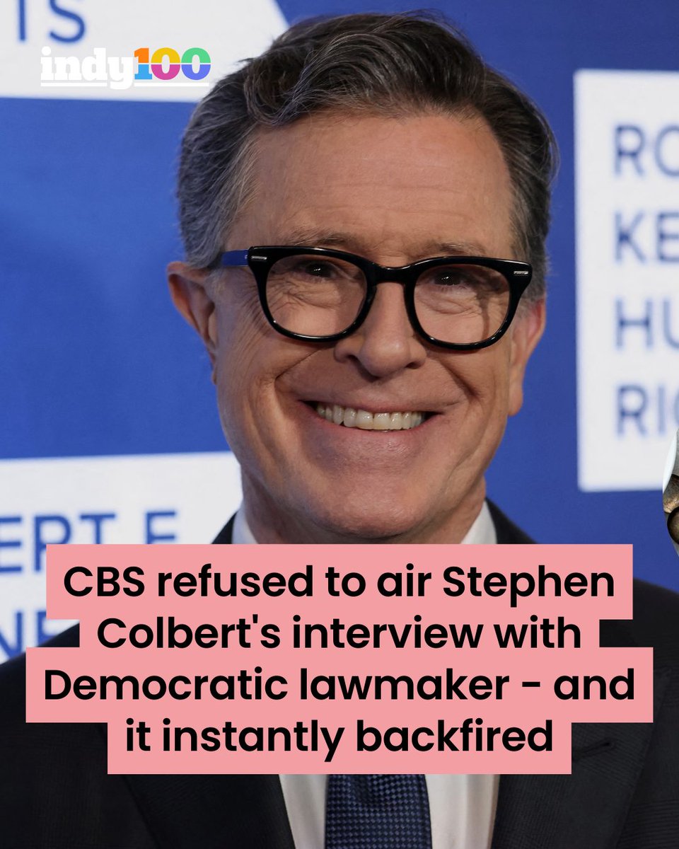 indy100's tweet image. CBS' move completely backfired 📺

The interview with Rep. James Talarico who is running for Senate didn't air but it was posted on YouTube. CBS denied it barred the interview from being aired. 

#StephenColbert #TV #TalkShow #JamesTalarico #CBS

indy100.com/politics/steph…