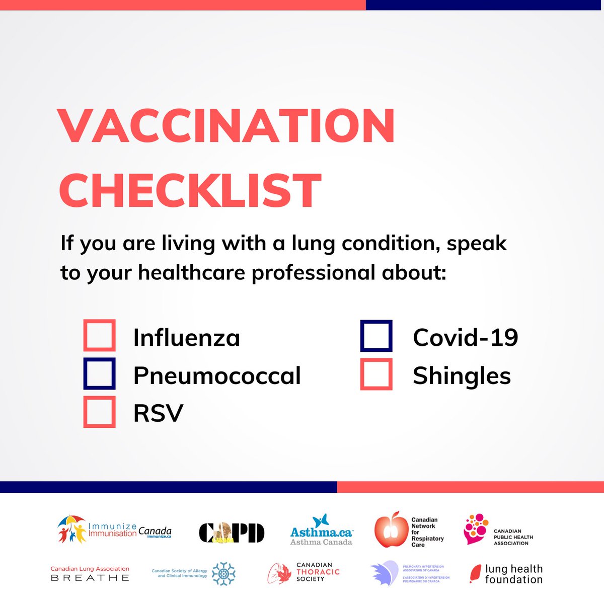 If you’re living with a chronic lung disease, it’s important to talk to your healthcare provider about immunizations and the vaccines that are right for you.

#VaccinesWork #GetImmunized